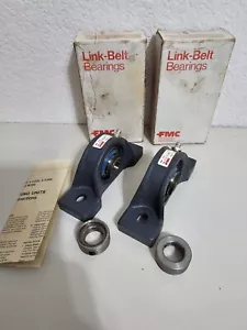 2x FMC Pillow Blocks 3/4" Shaft Link Belt Ball Bearings PL3-Y212N USA Made - Picture 1 of 8