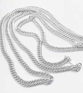 52" Lightweight & Bright Polished Opera Length 8mm Cuban Chain - Picture 1 of 6
