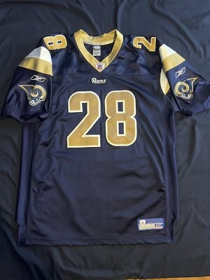 100% Auténtico Marshall Faulk St Louis Rams Reebok 52 2XL DE COLECCIÓN Retro Foto 1 de 4