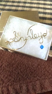 SHIRLEY Wire Name Pin Handmade by American Wireworker - Any Name Personalized - Picture 1 of 6