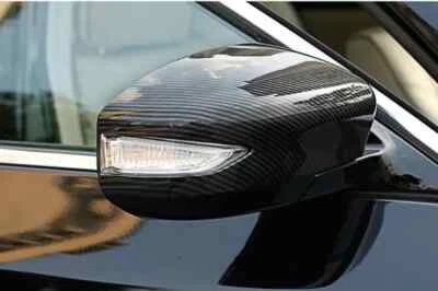 Cubierta de espejo retrovisor de fibra de carbono para luz de giro Nissan Máxima 16-23 Foto 1 de 4
