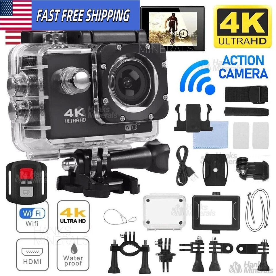 4K Action Camera Sport Video Underwater Waterproof Camera Wifi Remote For Go Pro - Image 1 of 4