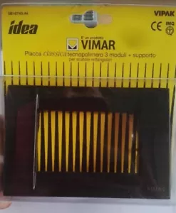PLACCA VIMAR 16743.44 SERIE IDEA CLASSICA TECNOPOLIMERO 3 MODULI PALISSANDRO - Bild 1 von 1