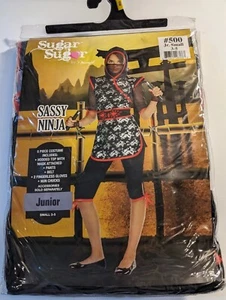 SASSY NINJA Junior Girls 6 Piece Costume - Size SMALL 3-5 - NEW - Picture 1 of 5