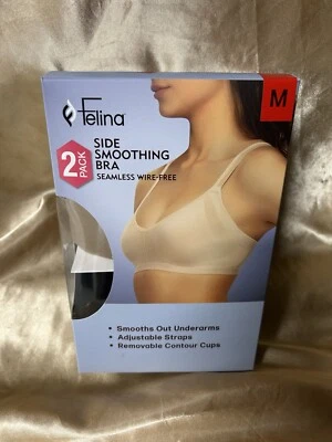 PACK 2: Sujetadores Felina inalámbricos sin costuras tamaño alisado lateral tamaño MEDIANO Foto 1 de 3