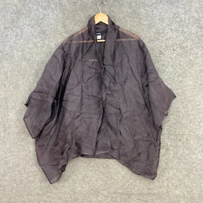 Eskandar Womens Jacket Size 1 L/XL Shawl Scrunch Wide Short Sleeve Linen Silk - Image 1 of 4