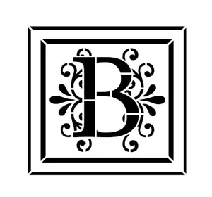 Stencil in plastica trasparente 8"x8,5" - lettera iniziale B (RE378)***** - Foto 1 di 2
