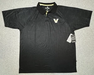 Men's Colosseum Black Vanderbilt Commodores Performance Polo Size 3XL - Picture 1 of 7
