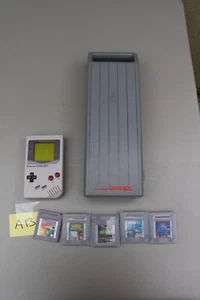 Original Gameboy W/ Hard Case and 5 Games TESTED Paperboy Turtles Kirby's READ! - Picture 1 of 9