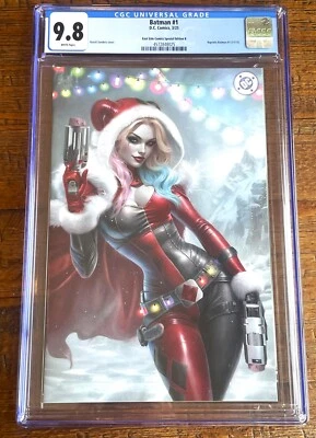 BATMAN NUEVO 52 #1 CGC 9.8 NATALI SANDERS HARLEY QUINN VARIANTE DE NAVIDAD ¡RARO! Foto 1 de 2
