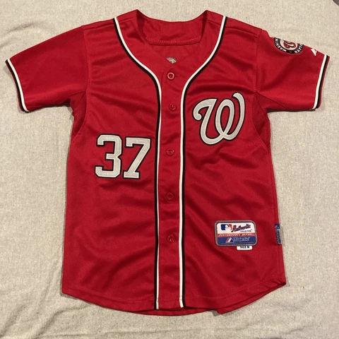 AWESOME- Strasburg- Washington Nationals #37- Majestic Cool Base Jersey- Youth M Cover