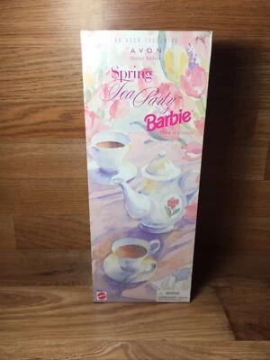 1997 Avon Spring Tea Party Blonde Barbie Doll & Tea Set 3rd Series #18656 Foto 1 de 4