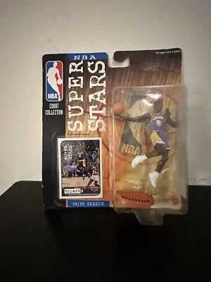 Figura Mattel Kobe Bryant Lakers Superestrellas de la NBA 1998/1999 con tarjeta de cubierta superior Foto 1 de 4