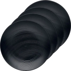 Noritake BoB Dune Coupe Salad Plate 21cm Set of 4 Black on Black - Picture 1 of 1