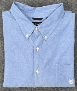 CHAPS Big & Tall Men’s Light Blue Long Sleeve Button Down Shirt 4XB - Picture 1 of 8
