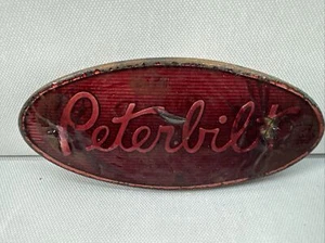 Peterbilt Hood Emblem Badge Logo Symbol Chrome Metal Red Emblem 3/2 - Bild 1 von 8