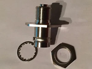 QTY 10 BNC Buchse MCX Buchse Panel Schott Adapter Mutter Amphenol 031-6468 - Bild 1 von 5