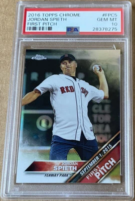 2016 Topps Chrome First Pitch #FPC5 Jordan Spieth Golf RC Rookie PSA 10 GEM MINT - Image 1 of 4