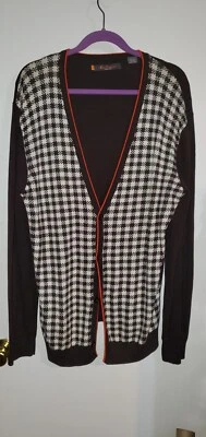 Ben Sherman мужской кардиган свитер коричневый кнопки 100% хлопок размер XXL  - Изображение 1 из 4