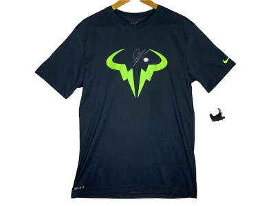 Camiseta Tenis Nike Court Rafa Nadal Hombre Toro Negra Volt Firmada Talla M Foto 1 de 4