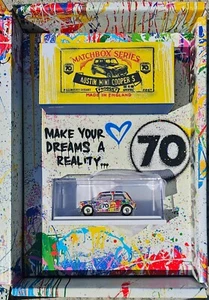 Matchbox X Mr Brainwash Creations Esclusivo 1964 Austin Mini Cooper S Street Art - Foto 1 di 23