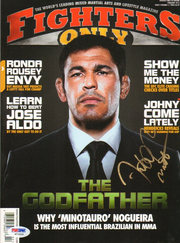 Antonio Rodrigo Minotauro Nogueira Signed Fighters Only Magazine PSA/DNA COA UFC - Image 1 of 1