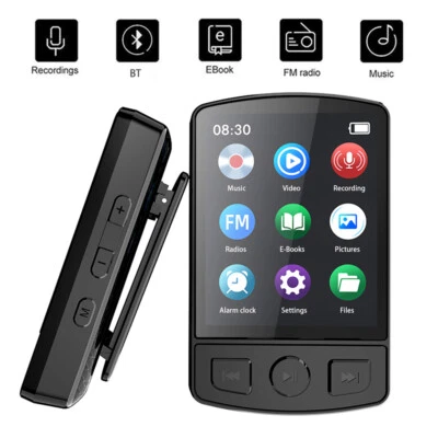 0-128GB MP4 MP3 Player Bluetooth Lossless Music Speaker Clip FM Radio Audio AUS - Image 1 of 4