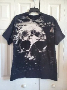 Spirit Halloween Totenkopf T-Shirt Herren XL RARE OOAK Reaper Goth Punk Metal Horror - Bild 1 von 8