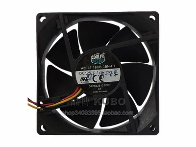 Cooler Master Case Fan A8025-18CB-3BN-F1 DF0802512SEDN 80mm 3-pin 12V 0.12A - Image 1 of 4