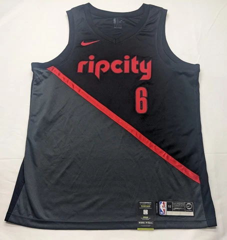 NWT Nike Portland Trailblazer Rip City Swingman Jersey Men's Size 52 XL Black Cover