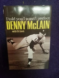 Libro de tapa dura firmado autografiado por Denny McLain 1968 de los Tigres de Detroit HC - Imagen 1 de 2