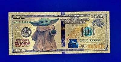 Набор банкнот из 24-каратной золотой фольги Star Wars действительно хороший и фантастический коллекционный - Изображение 1 из 4