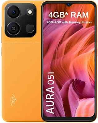 itel Aura 05i 4G Orange 2GB 32GB 4000 Mah Type C 5MP 6.6" Dual Sim Unlocked - Image 1 of 3