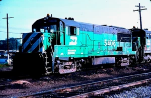 ORIGINAL KODCHROME SLIDE BURLINGTON NORTHERN U-25B #5406 GALESBURG, IL 8/17/79 - Picture 1 of 1