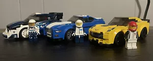 Lego Speed Champions 3 Retired Car Lot - 75870 75871 75885 w/ Manuals Figures - Picture 1 of 3