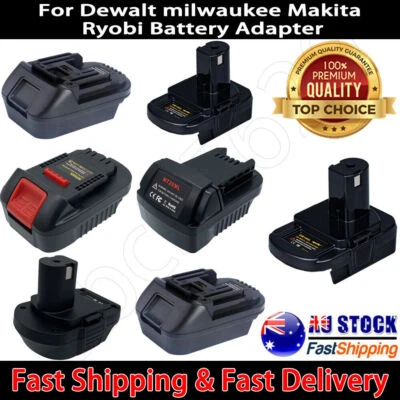 Adapter for Makita Dewalt Milwaukee Ryobi Bosch Li-ion Battery Adaptor Converter - image 1 of 2