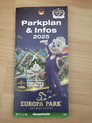 Europa Park 50 Jahre Parkplan & Info 2025 auf deutsch, EP Freizeitpark - Image 1 of 2