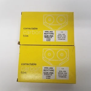 Roytype Quik Pak 425006 Spool 203 Black Correctable Carbon Film Lot of 2, NOS - Picture 1 of 6
