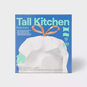UltraStretch Tall Kitchen Drawstring Trash Bags - Fresh Scent - 13 Gallon -up&up - Picture 1 of 5