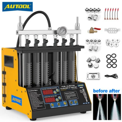 AUTOOL Testeur de Nettoyeur à Ultrasons Pour Car Injecteur de Carburant 6 Cylindre 220V