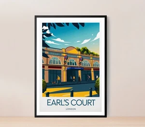 Earls Court London Perfect Travel Poster Choose Your Size - Picture 1 of 1