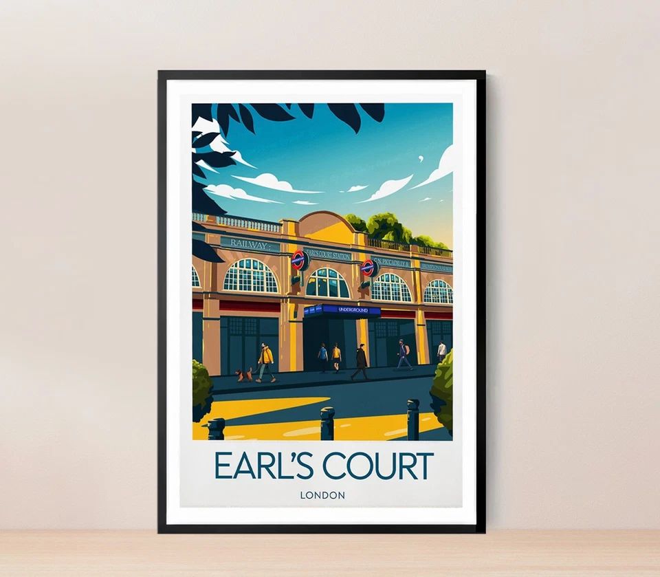 Earls Court London Perfect Travel Poster Choose Your Size - Image 1 of 1