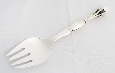 Tenedor grande para ensaladas Georg Jensen en plata de ley, 104 gramos -9,5" pulgadas Foto 1 de 4
