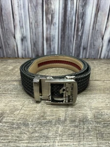 Nexbelt geflochten grau Golf Ratschengürtel gebraucht geschnitten auf 39 Zoll 1,5 Breite - Bild 1 von 10