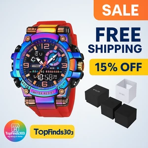 STRYVE Men's Digital Analog Watch Dual Display Waterproof Luminous Sport Watch. - Picture 1 of 25