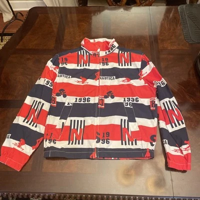 Cortavientos Nautica Competition 1996 talla S color azul rojo y blanco Foto 1 de 4