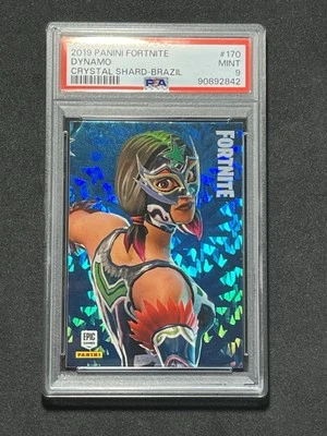 2019 PANINI FORTNITE CRYSTAL SHARD #170   DYNAMO PSA 9 BRAZIL - Image 1 of 4