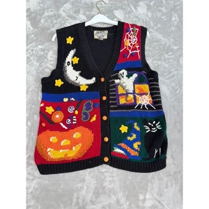 Chaleco Suéter Reliquia Coleccionables Mujer Halloween Calabaza Fantasma Bruja S - Imagen 1 de 8
