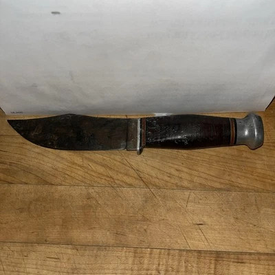 Cuchillo de caza vintage Cattaraugus hoja de 4,5" Foto 1 de 4