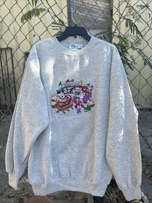 Винтажный свитер с круглым вырезом 90-х Blitzz Studios The Flintstones Hanna Barbera новый с Ярлыками XL - Изображение 1 из 4